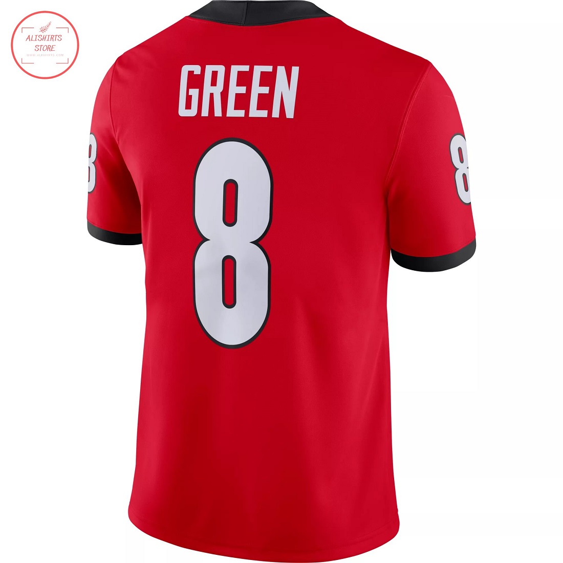 Georgia Bulldogs Green 8 Red Football Jersey