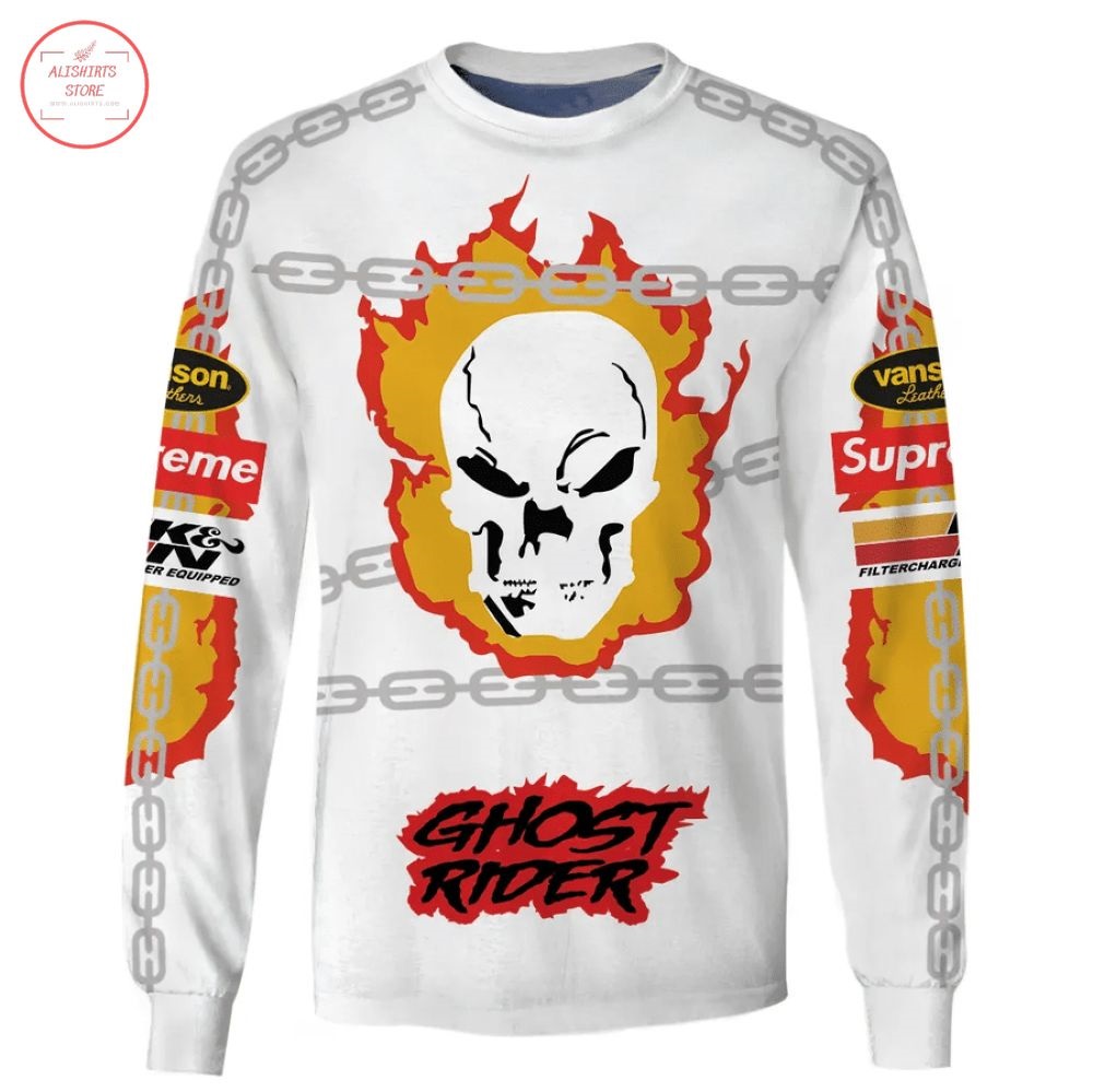 Ghost Rider Supreme Vanson Leathers Shirt and Hoodie