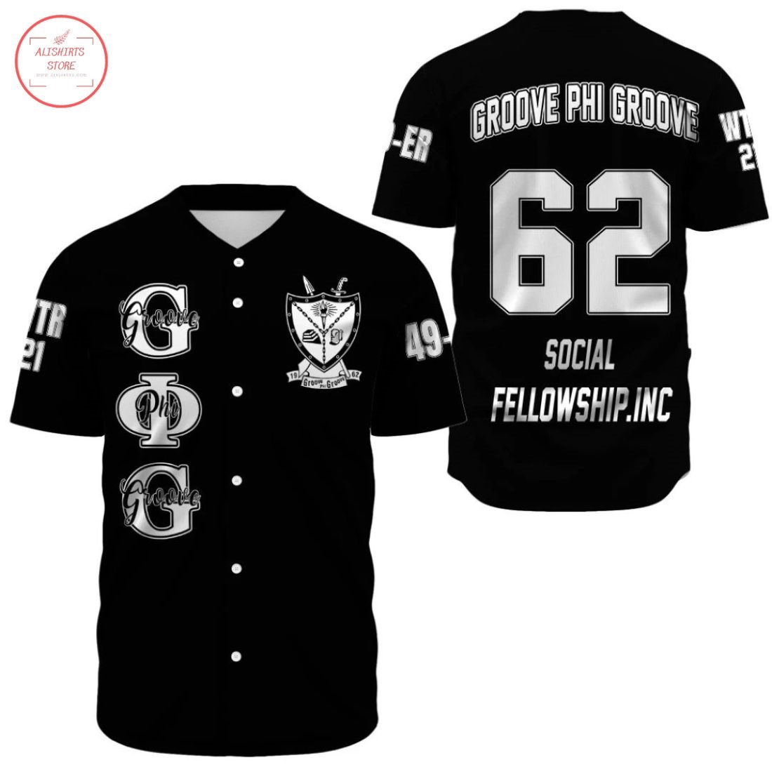 Groove Phi Groove Frat Inc 1962 Baseball Jersey