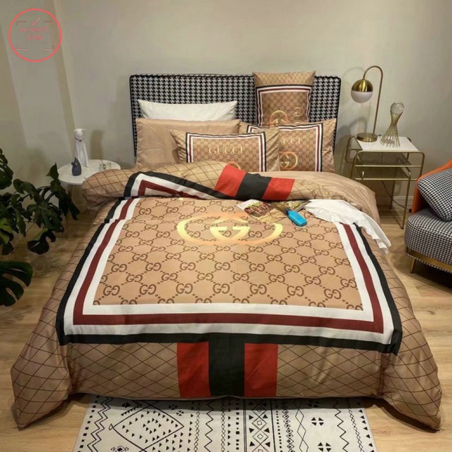 Gucci Luxury Brand Duvet Cover Bedroom Bedding Set