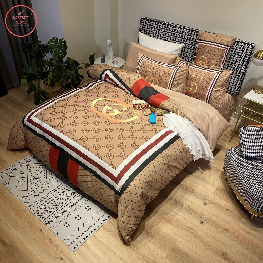 Gucci Luxury Brand Duvet Cover Bedroom Bedding Set