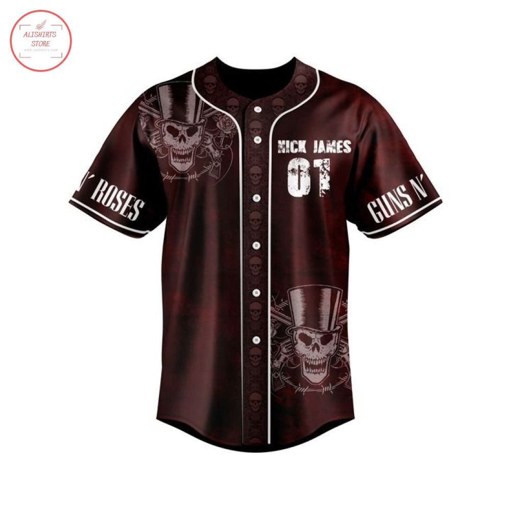 Guns N' Roses Customize Baseball Jersey