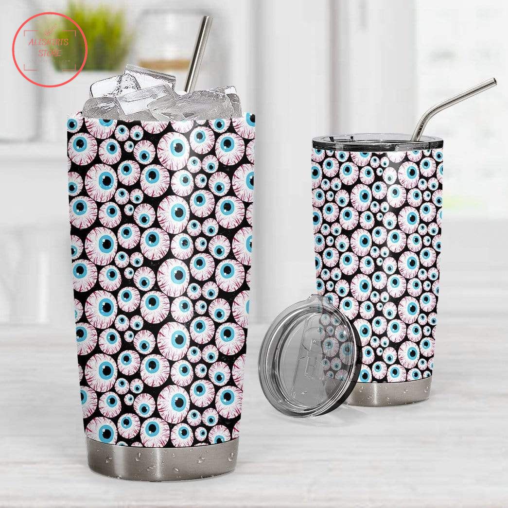 Halloween Creppy Eyes Design Vacuum Insulated Tumbler