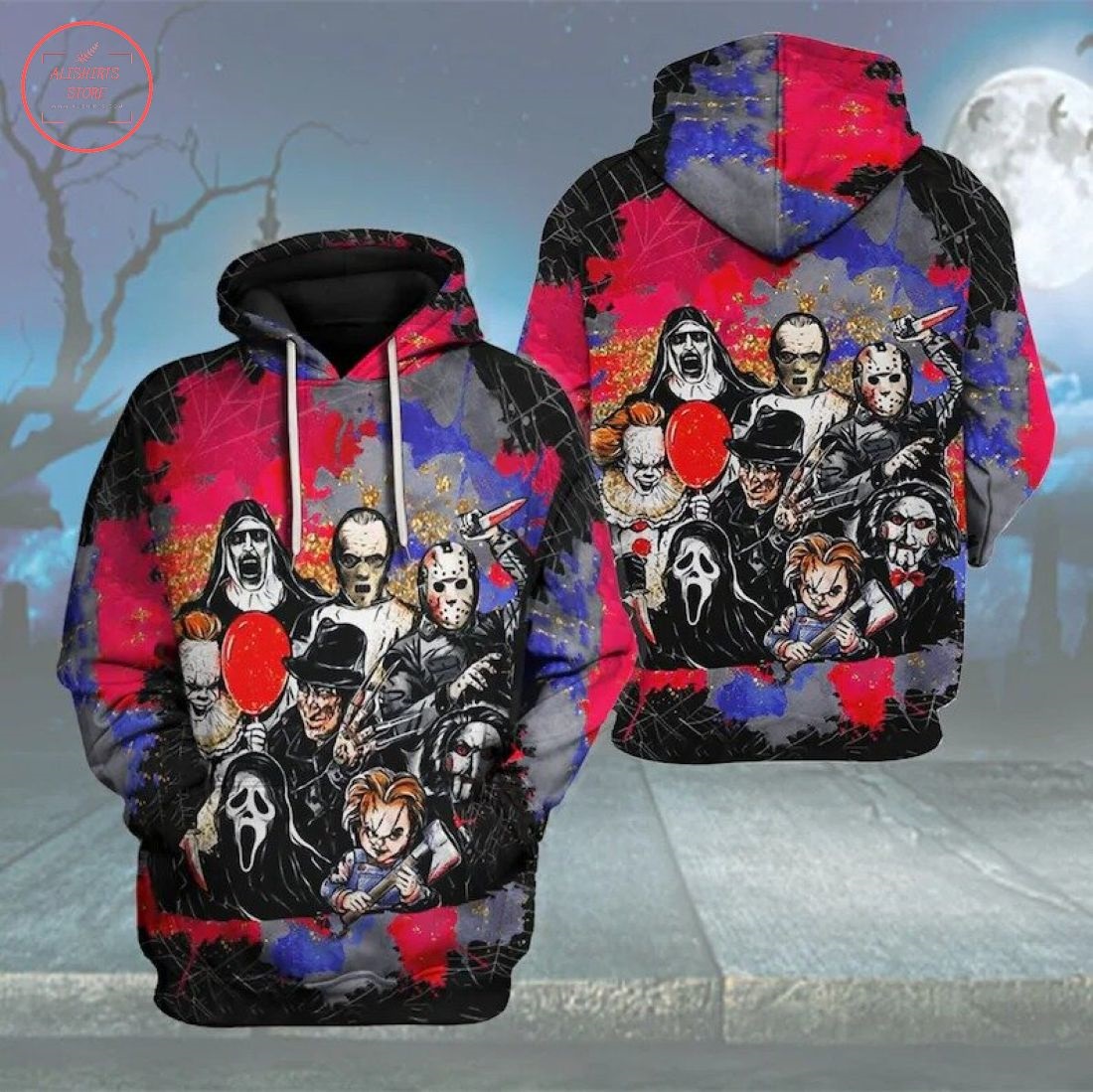 Halloween Friends Horror Movies Hoodie