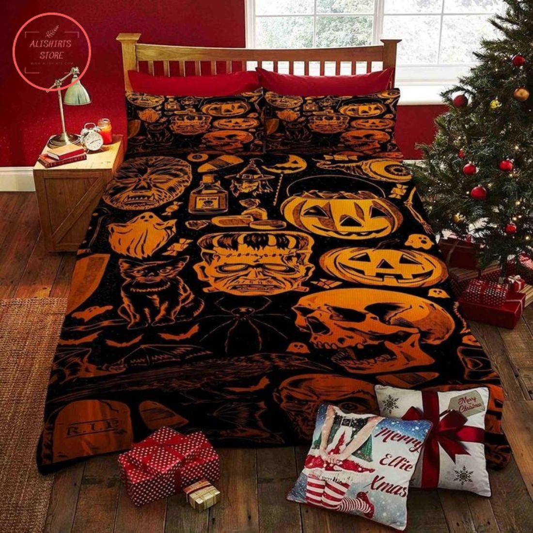 Halloween Ghost Pumpkin Cat Blanket