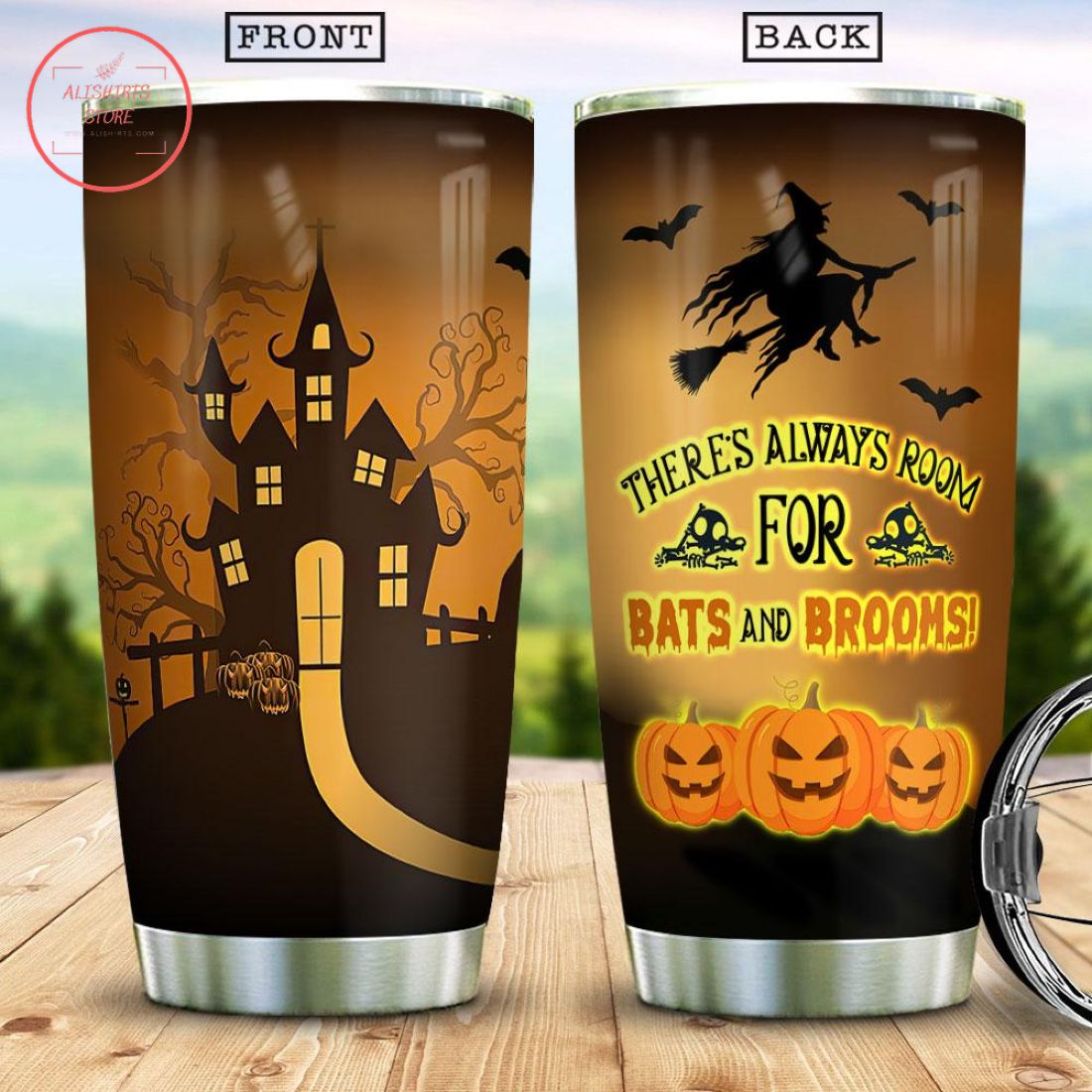 Halloween Theres Always Room For Bats Stainless Tumbler