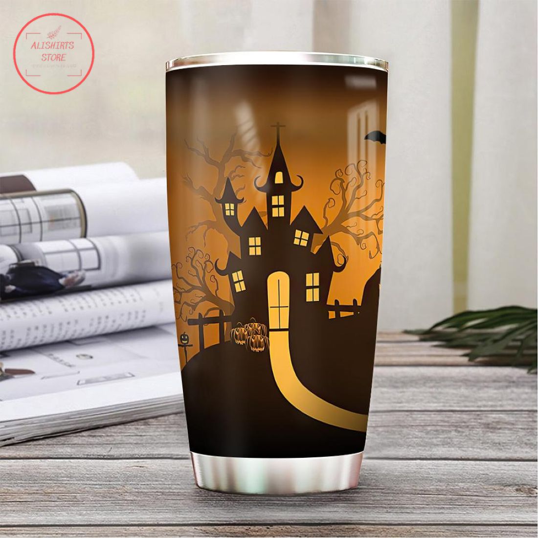 Halloween Theres Always Room For Bats Stainless Tumbler