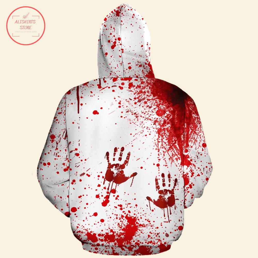 Halloween They'll Never Find You Blood Hoodie 3D