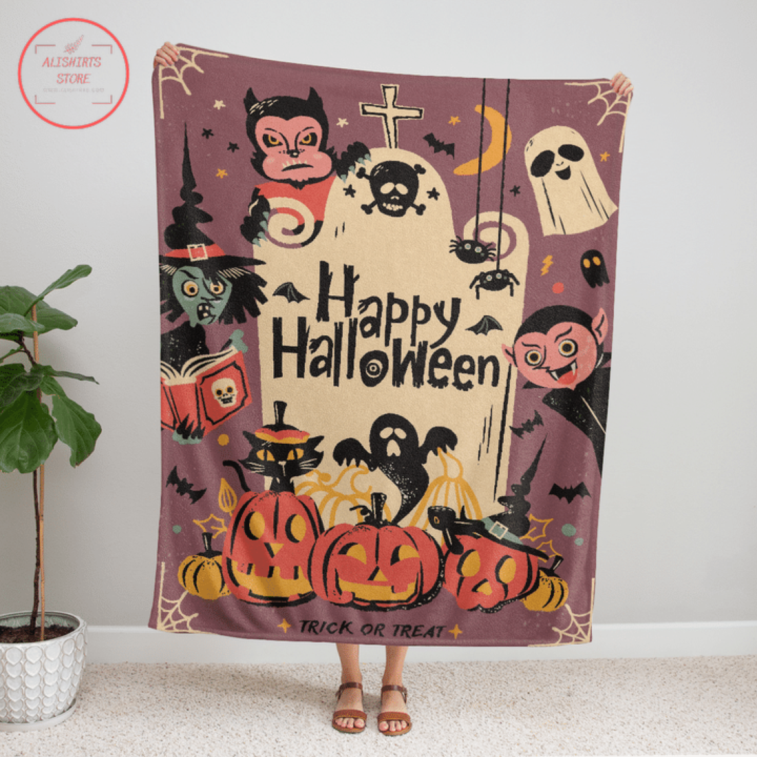 Happy Halloween Nightmare Blanket