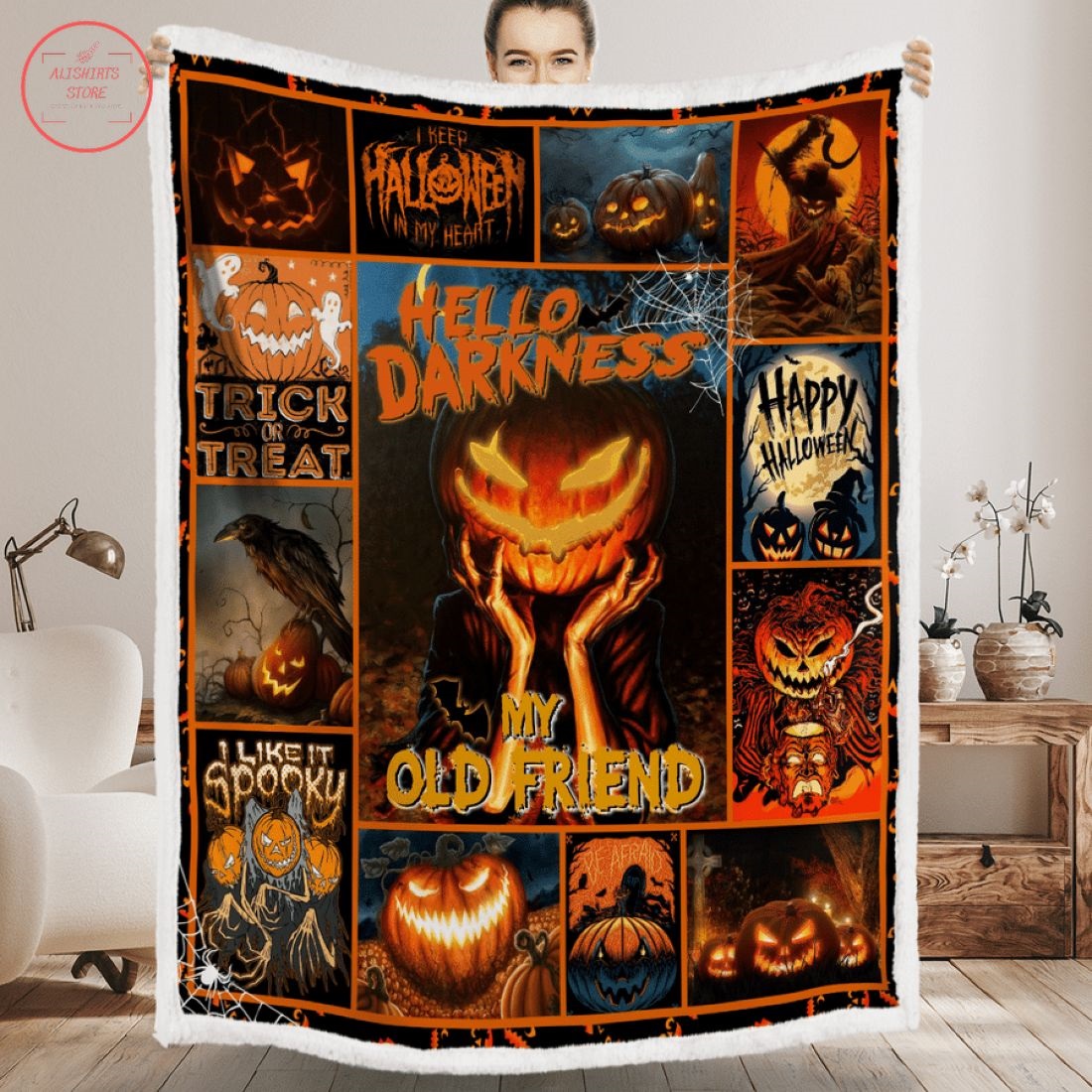 Hello Darkness My Old Friend Halloween Blanket