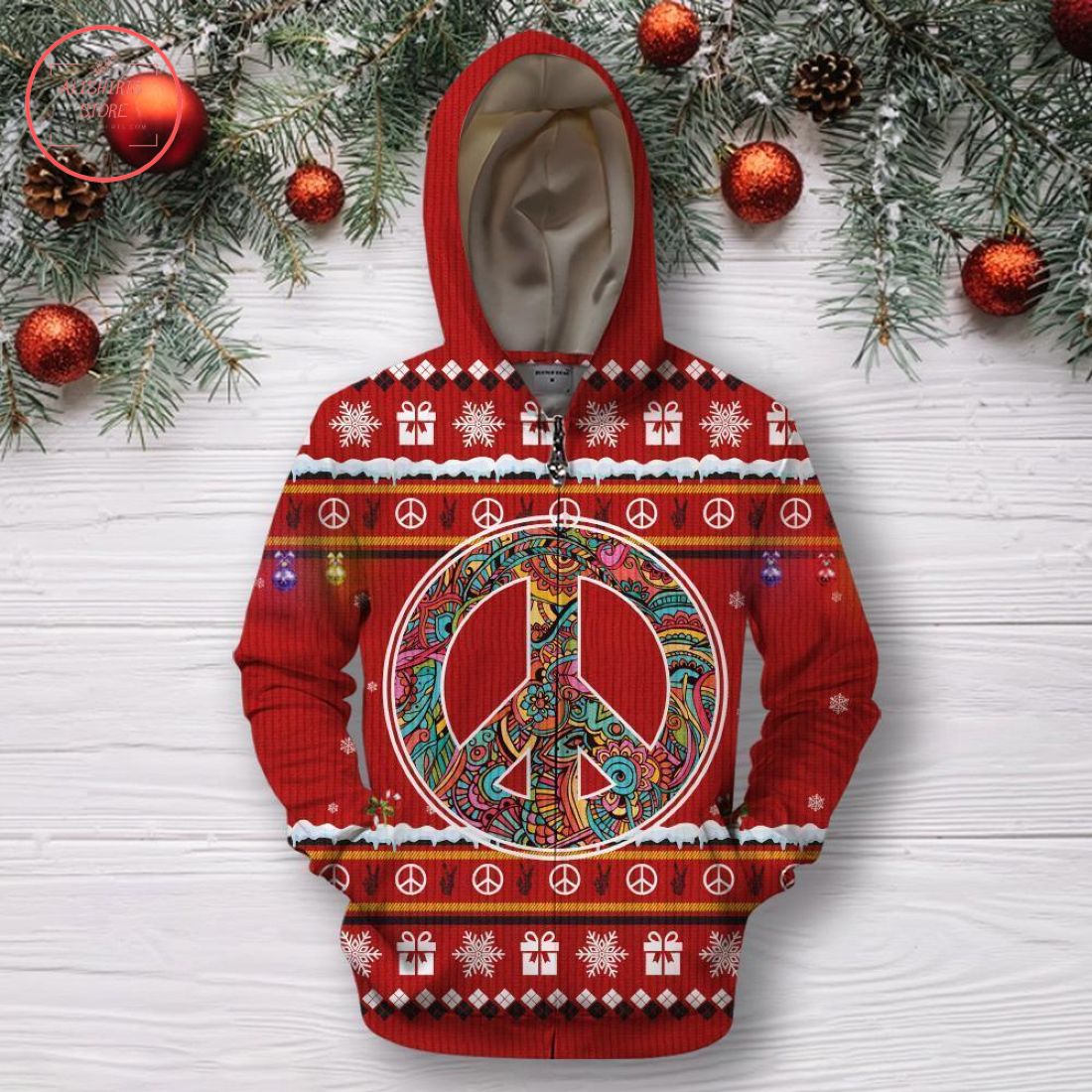 Hippie Christmas Hoodie 3D