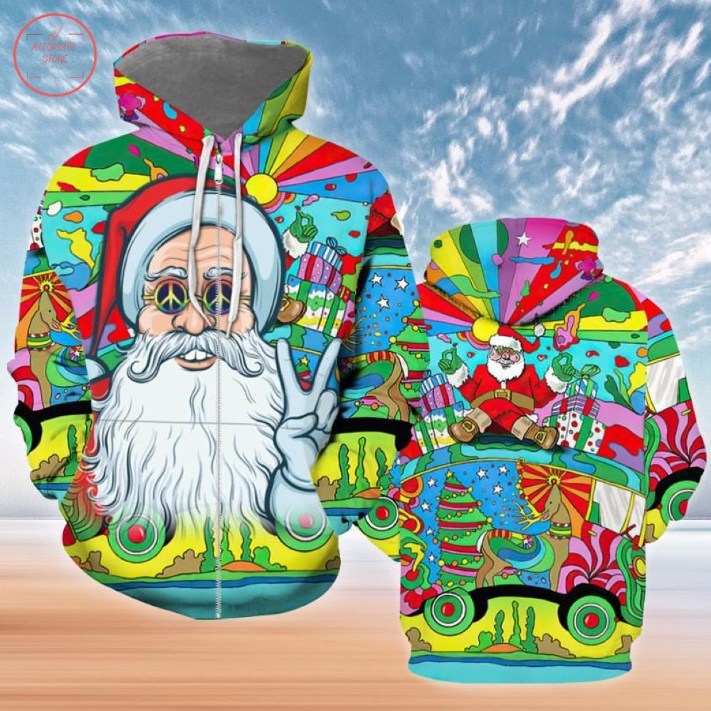 Hippie Santa Claus Shirt and Hoodie