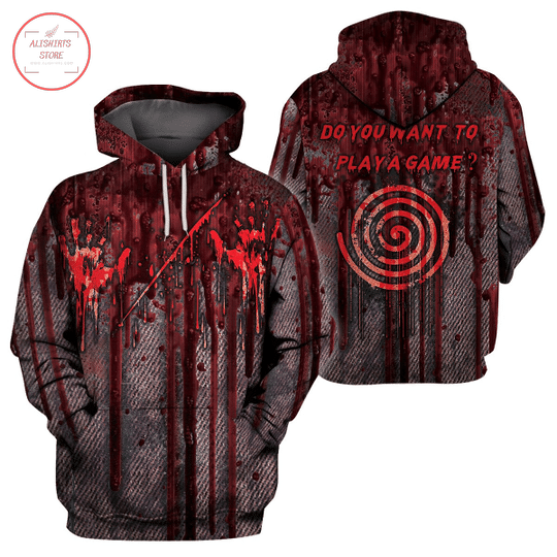 Horror Costume Play A Game Halloween Hoodie 3D