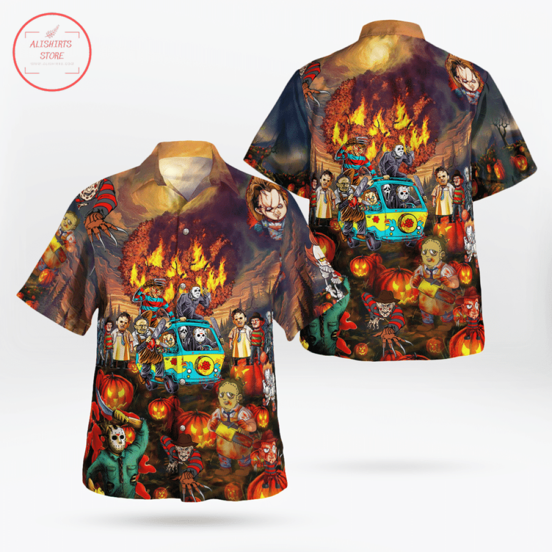 Horror Movie Halloween Hawaiian Shirt