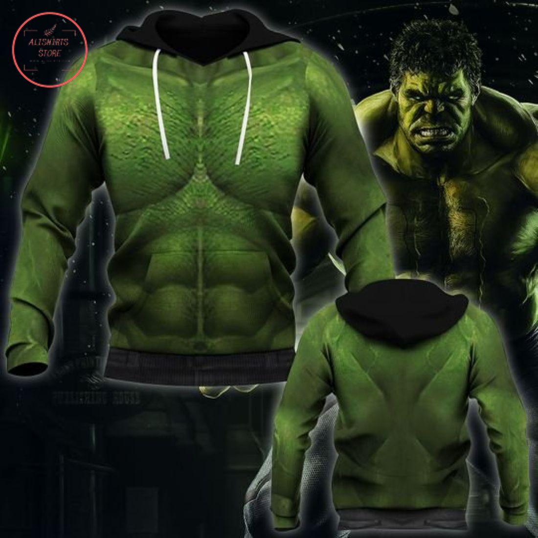 Hulk Costume Halloween Hoodie 3D