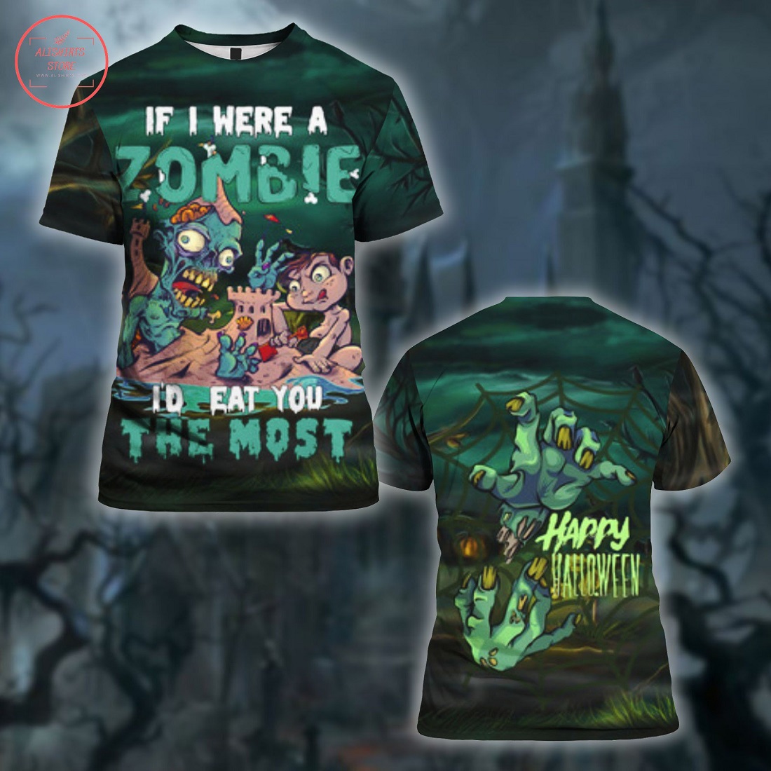 If I Were A Zombie Halloween Shirt and Hoodie