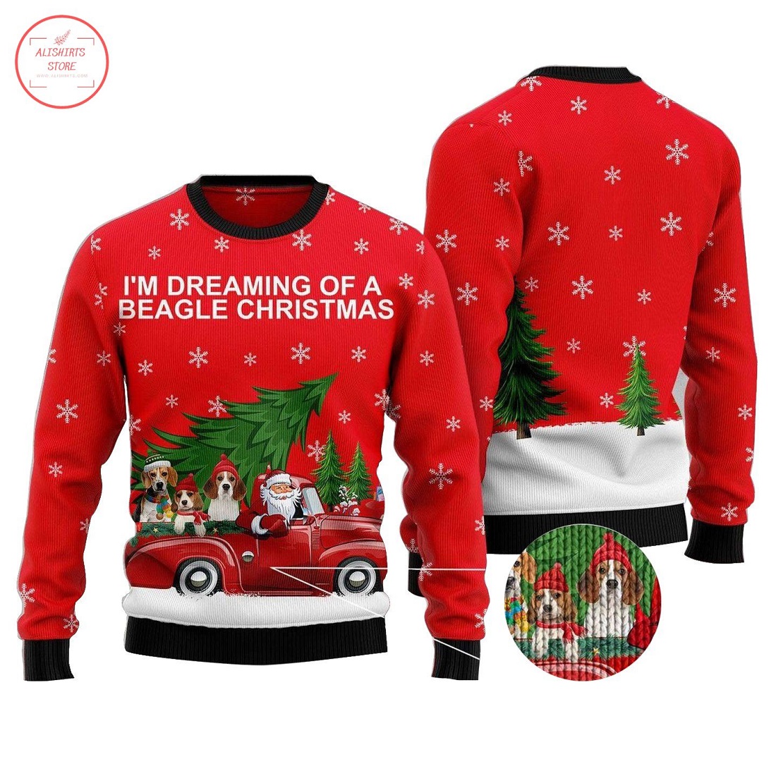 I'm Dreaming of A Beagle Christmas Ugly Sweater