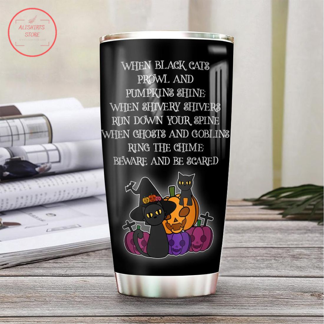 It's Scary Time Trick Or Treat Halloween Stainless Tumbler