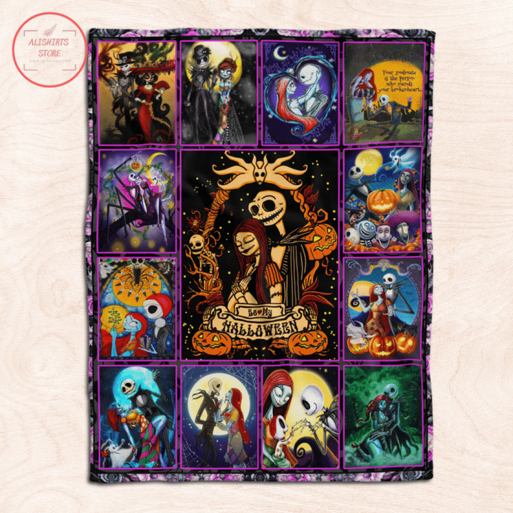 Jack And Sally Halloween Blanket