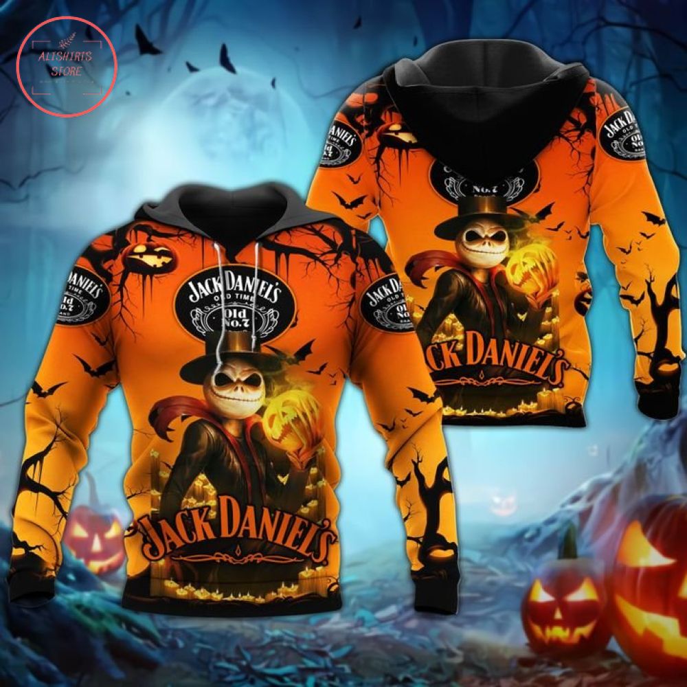 Jack Daniels Orange Halloween Hoodie 3D