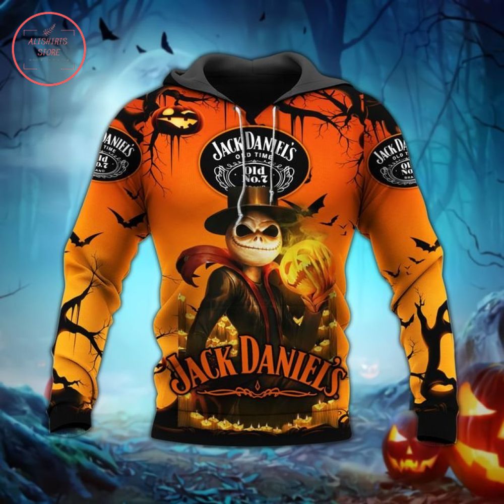 Jack Daniels Orange Halloween Hoodie 3D