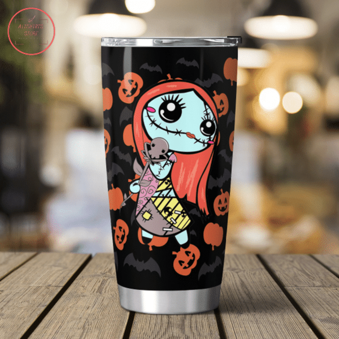 Jack Sally Chibi Halloween Tumbler