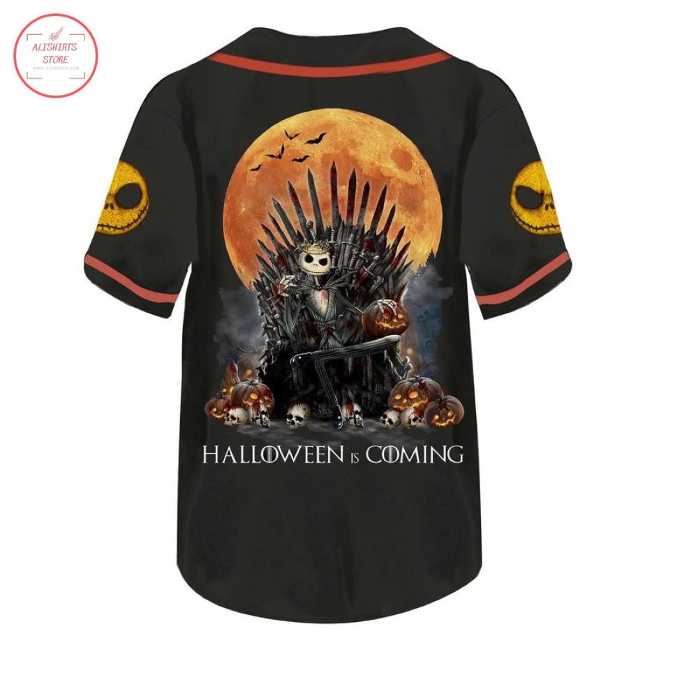 Jack Skellington Halloween is coming Baseball Jersey