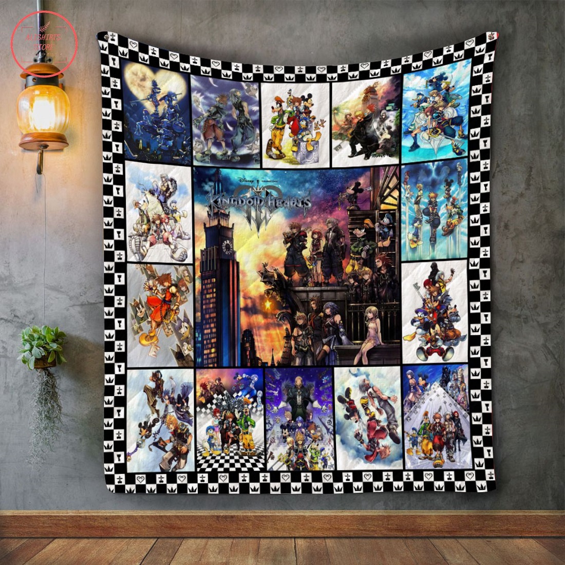 Kingdom Hearts Quilt Blanket