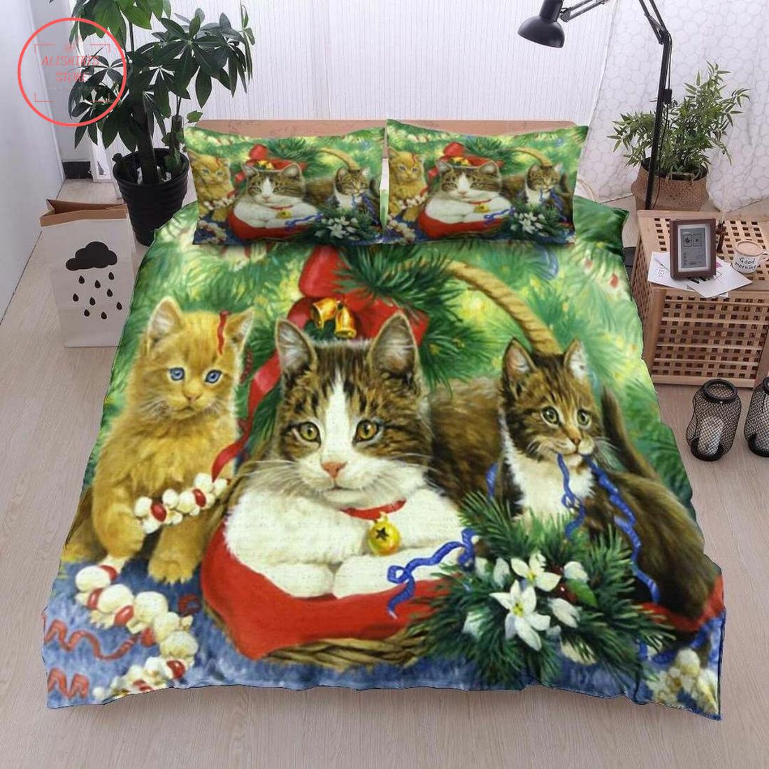 Kitty Christmas Bedding Set