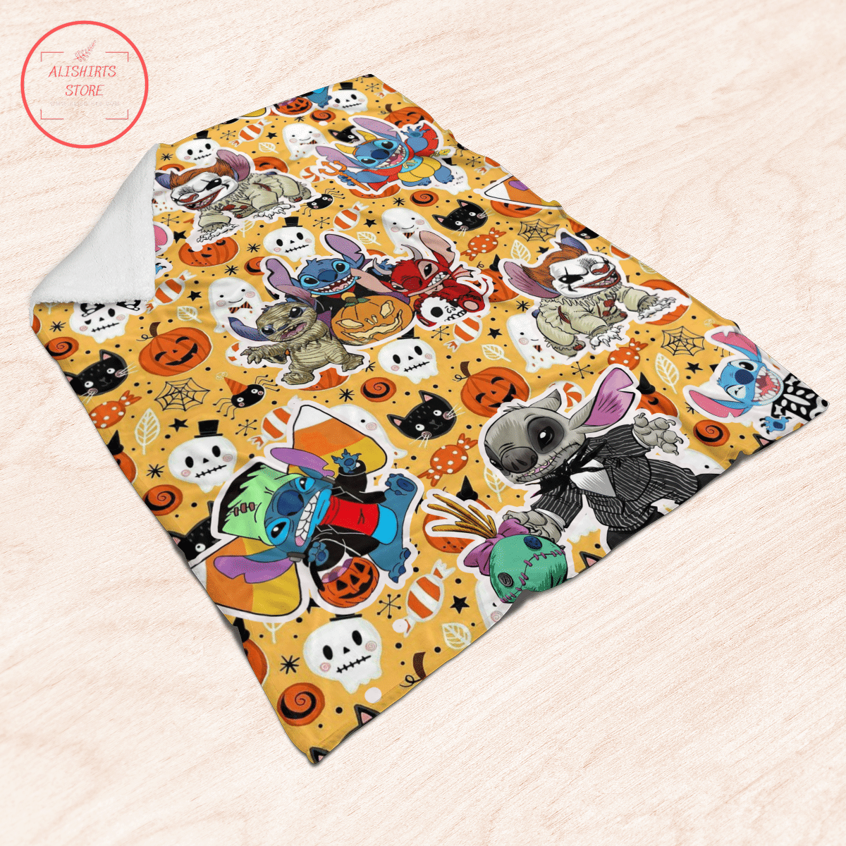 Little Scary Stich Halloween Blanket