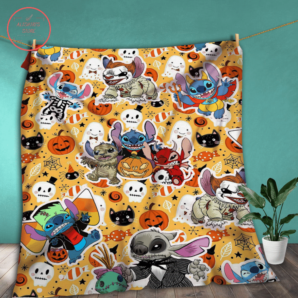 Little Scary Stich Halloween Blanket