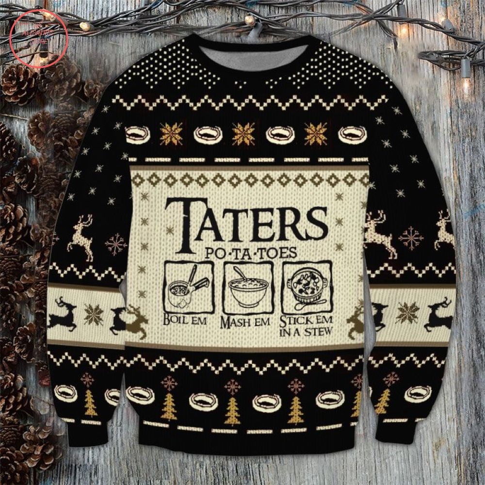 Lord Of The Rings Taters Potatoes Christmas Ugly Sweater