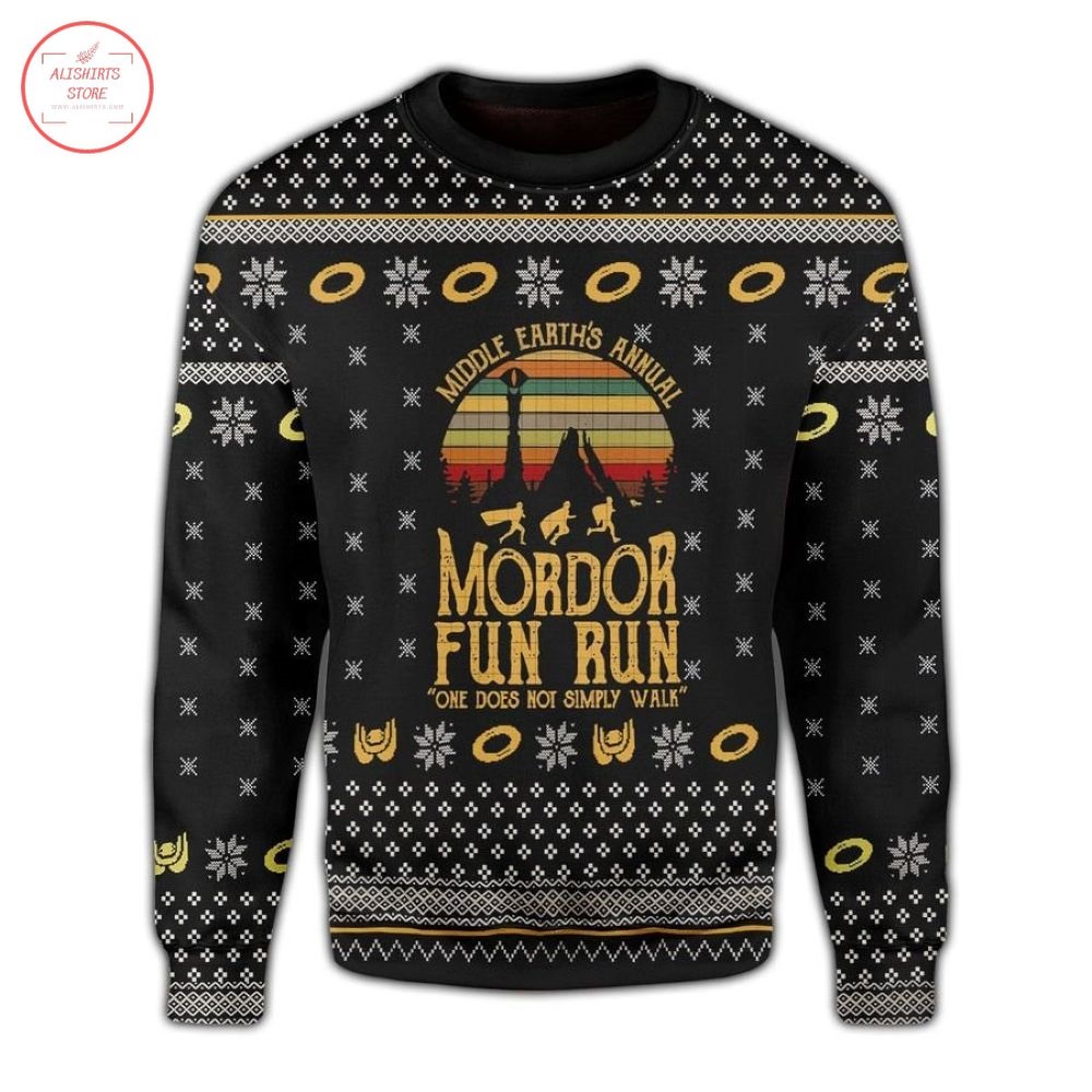 Lord of the Rings Middle Earth's Annual Fun Run Mordor Sweater