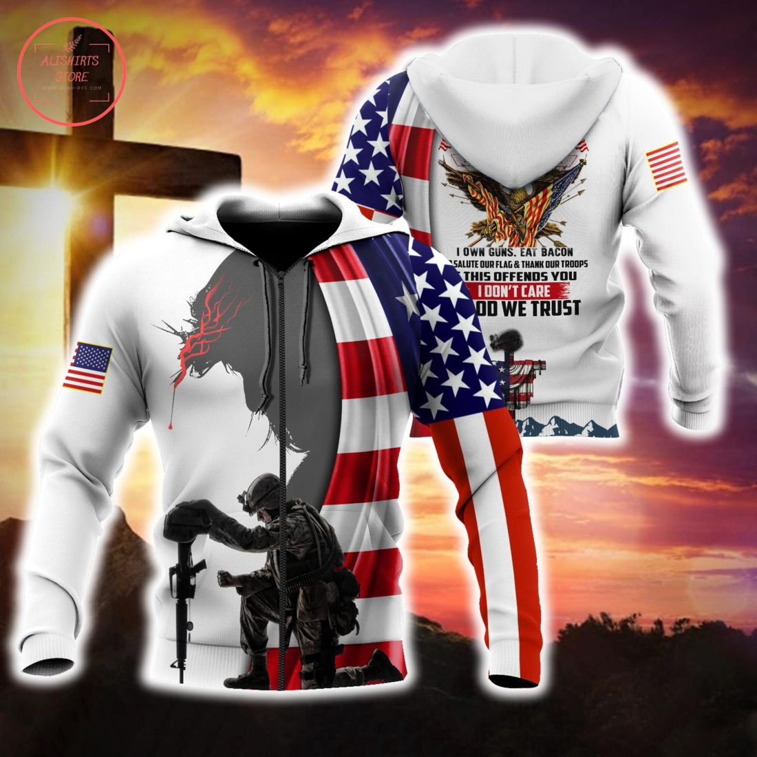 God We Trust Christmas Hoodie 3D