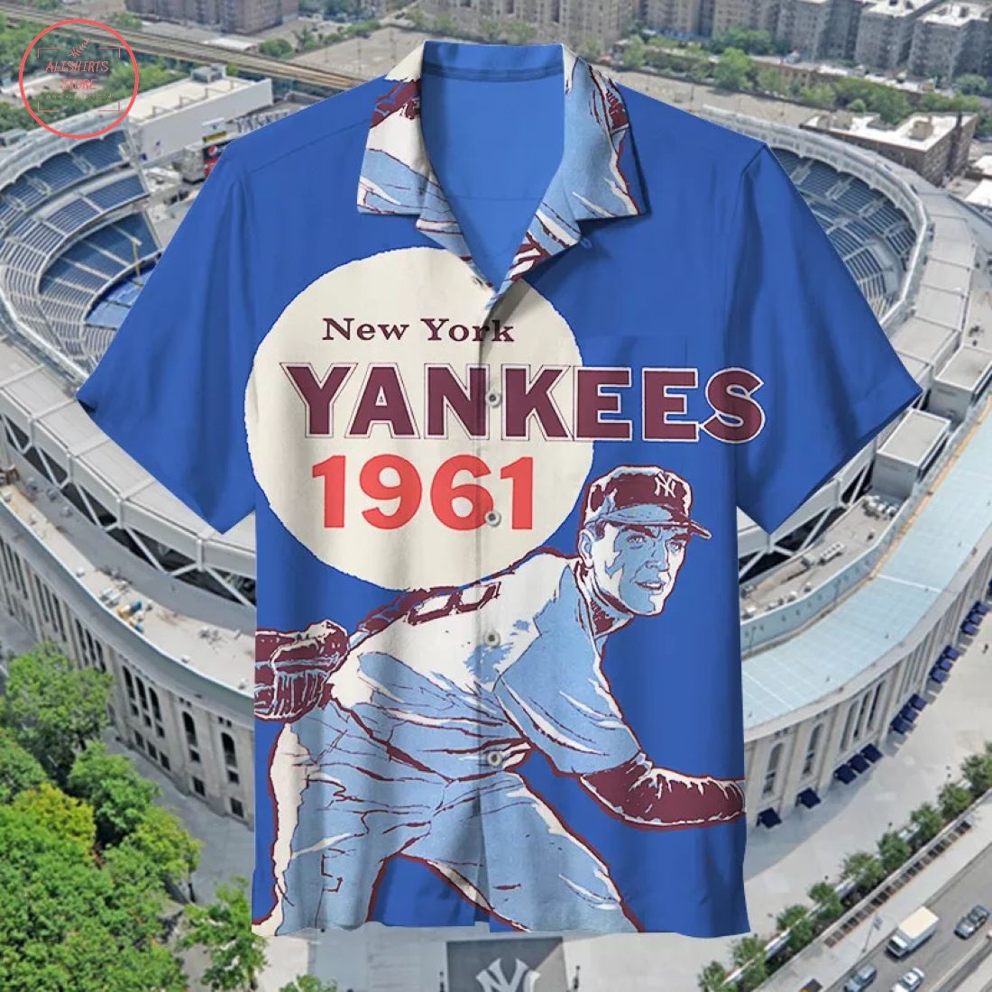 MLB 1961 New York Yankees Retro Hawaiian Shirt