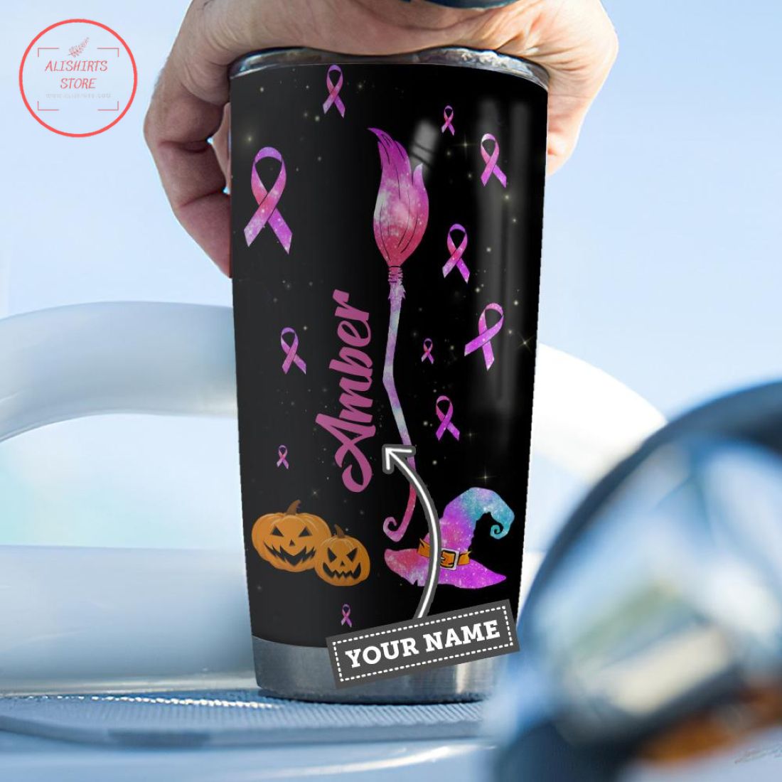 Halloween Galaxy Skull Personalized Tumbler