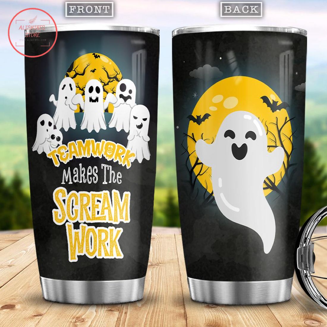 Makes The Scream Work Halloween Stainless Steel Tumbler