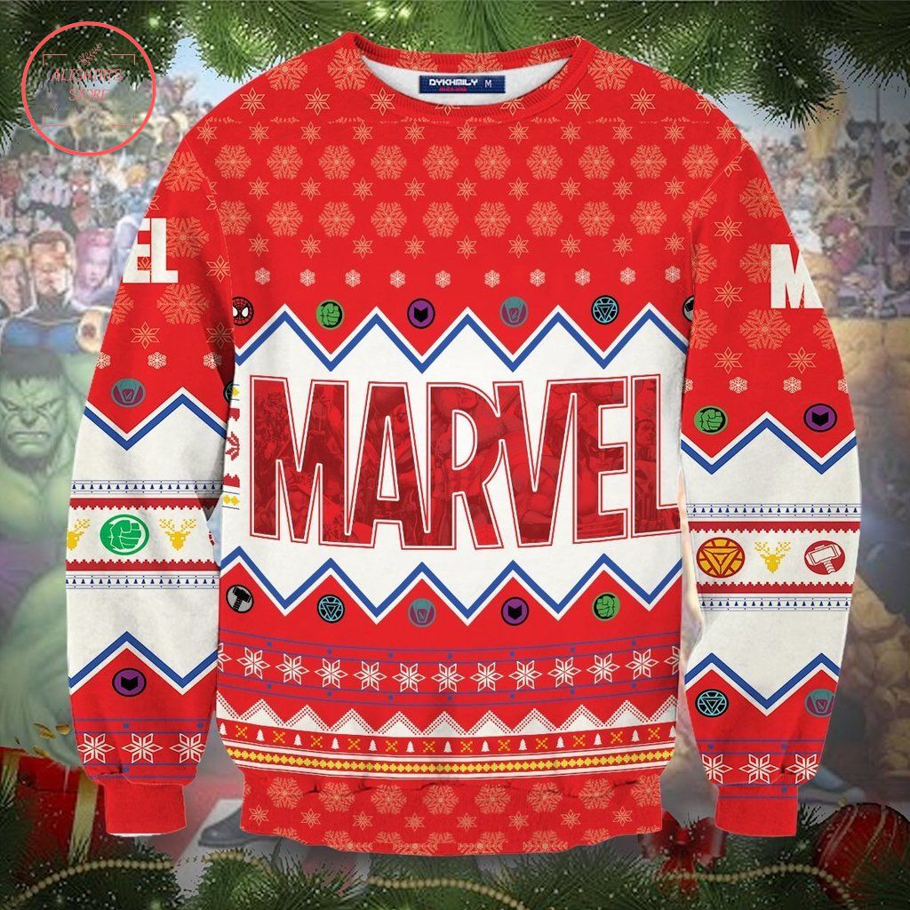 Marvel Christmas Unisex Wool Sweater