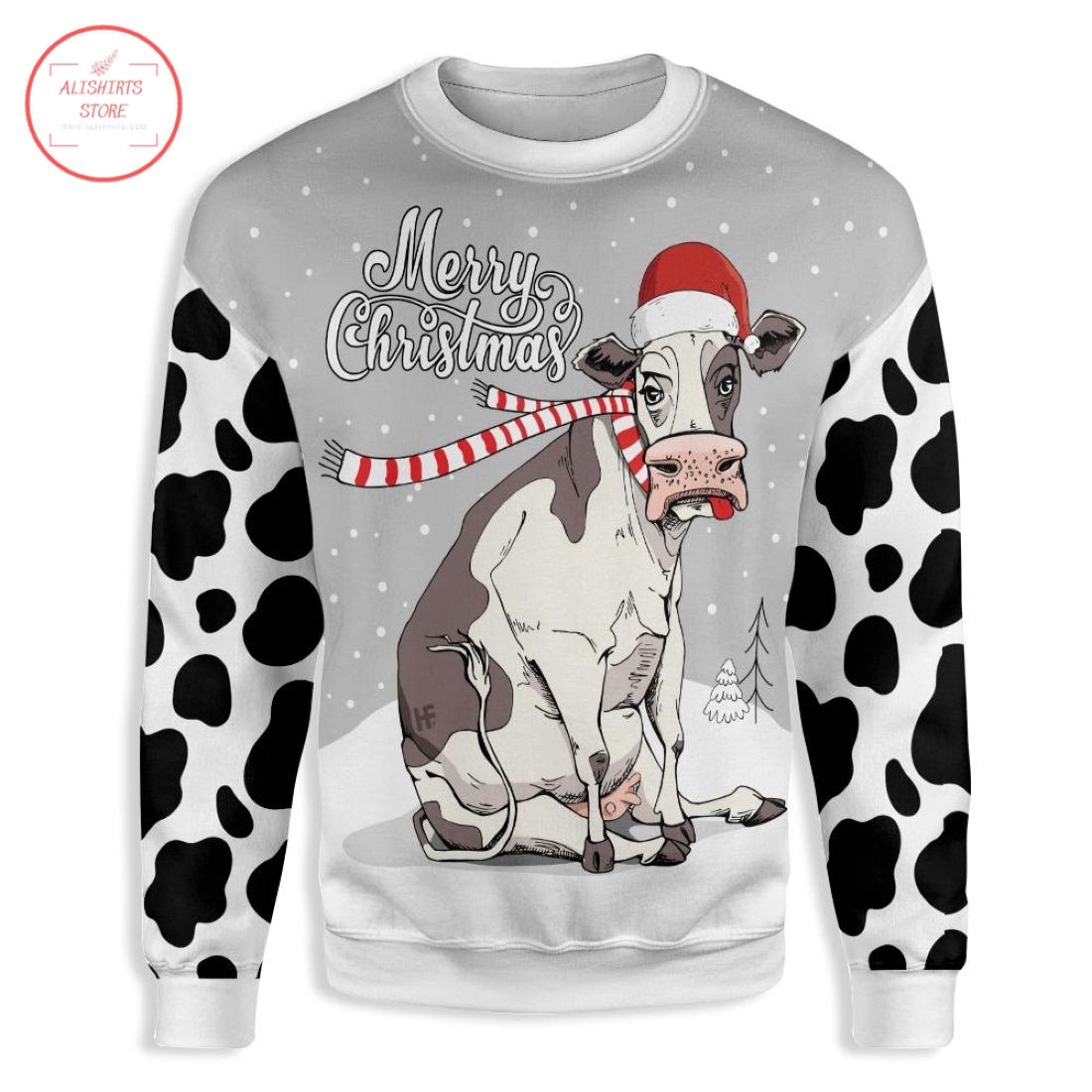 Merry Christmas Cow Farmer Christmas Sweater