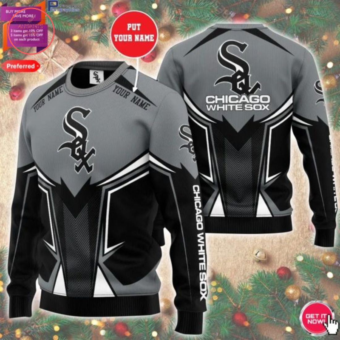 Mlb Chicago White Sox Personalized Sweater