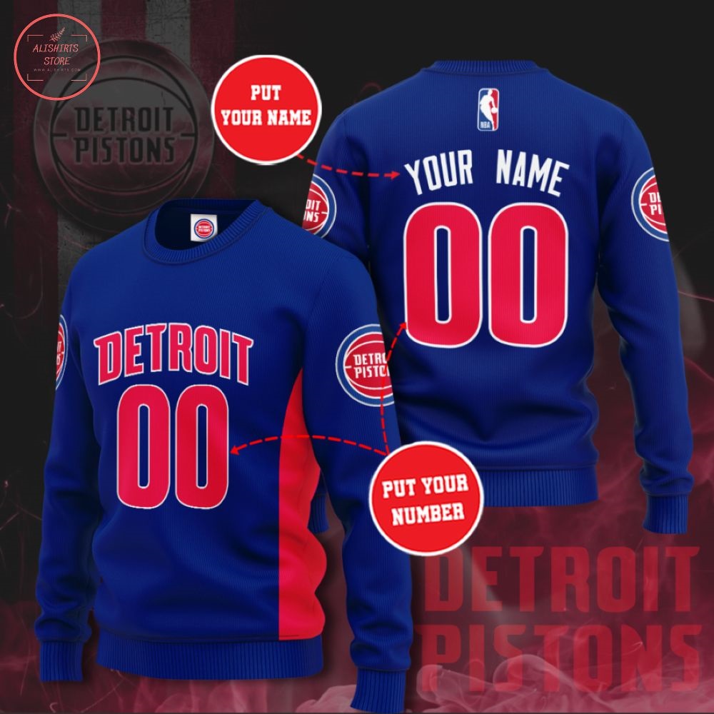 NBA Detroit Pistons Personalized Sweater