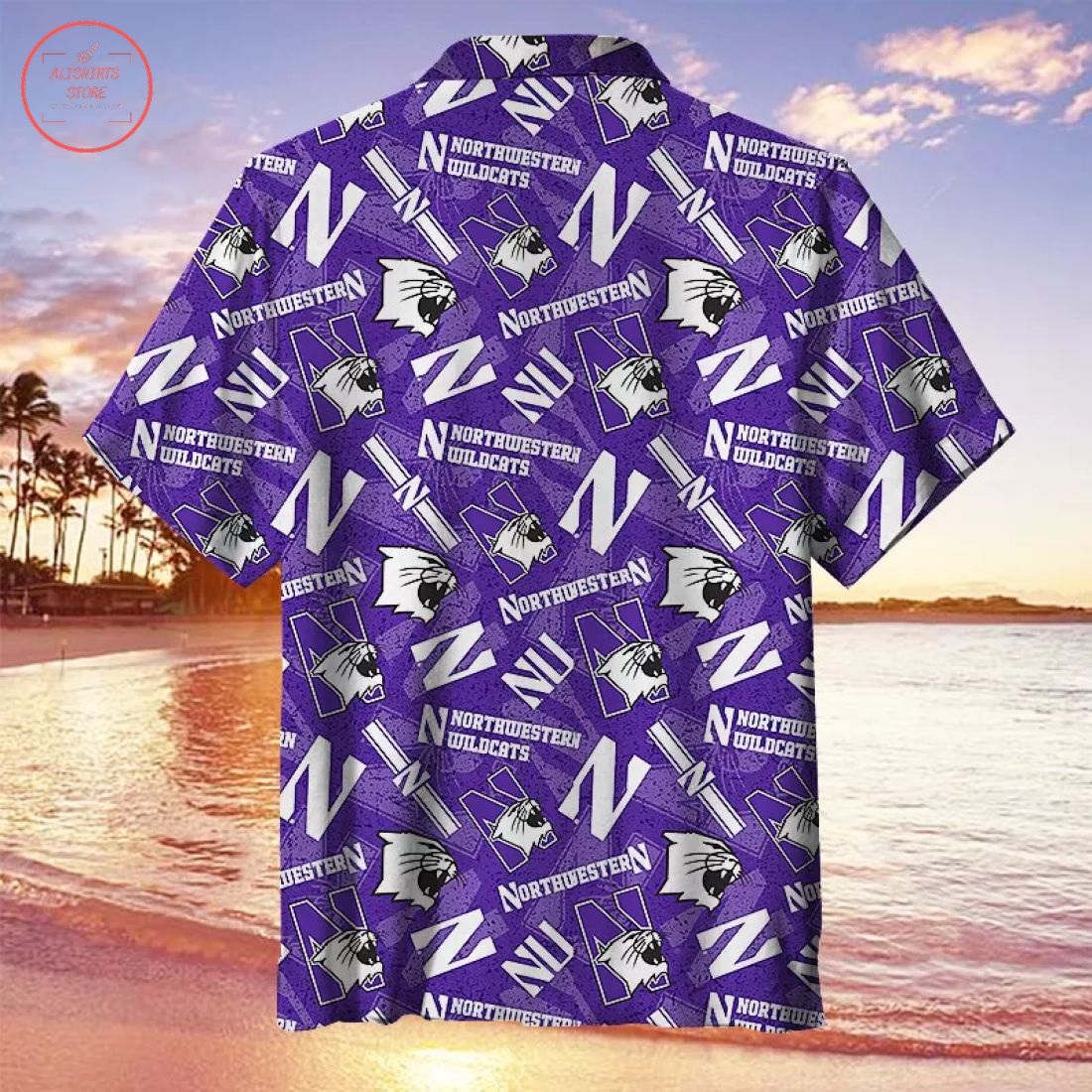 NCAA Northwestern Wildcats Hawaiian Shirt