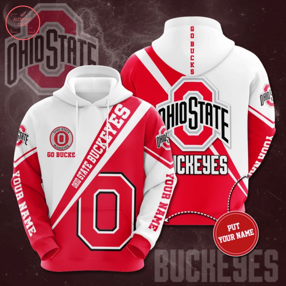 NCAA Ohio State Buckeyes Custom Name 3d Hoodie