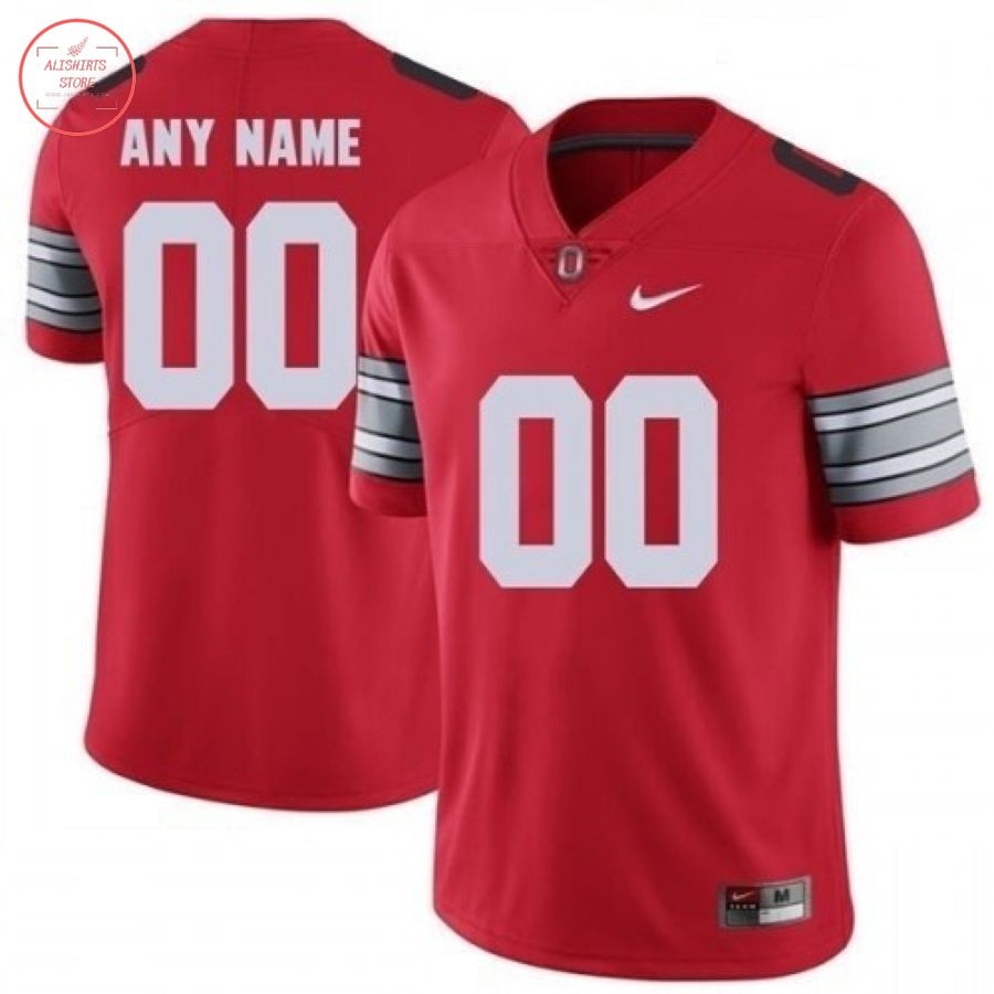 NCAA Ohio State Buckeyes Personalized Red Football Jersey