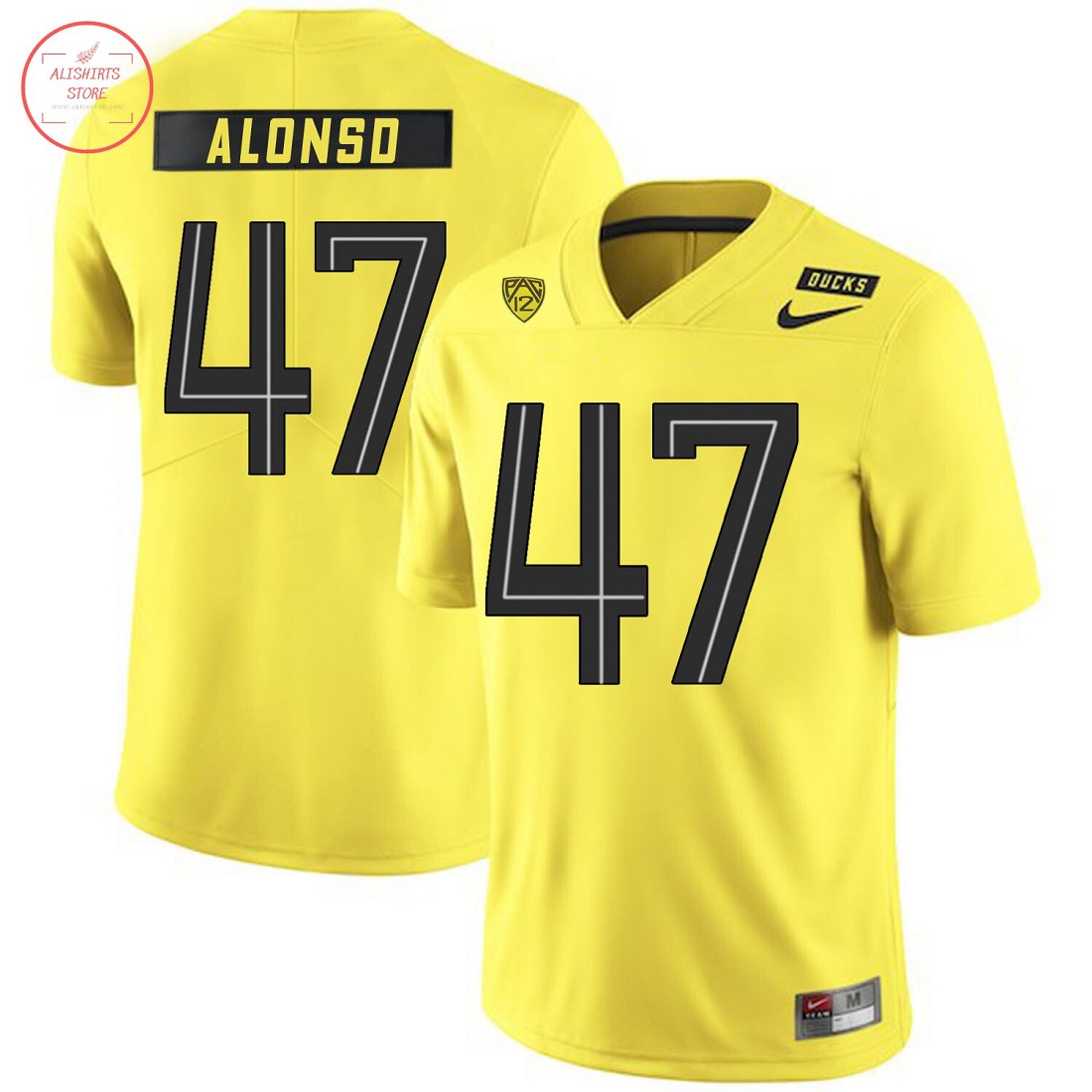 NCAA Oregon Ducks 47 Kiko Alonso College Football Jersey Yellow