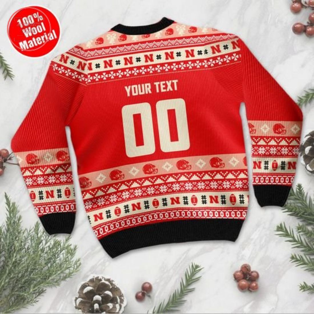 NCCA Nebraska Cornhuskers Custom Ugly Christmas Sweater