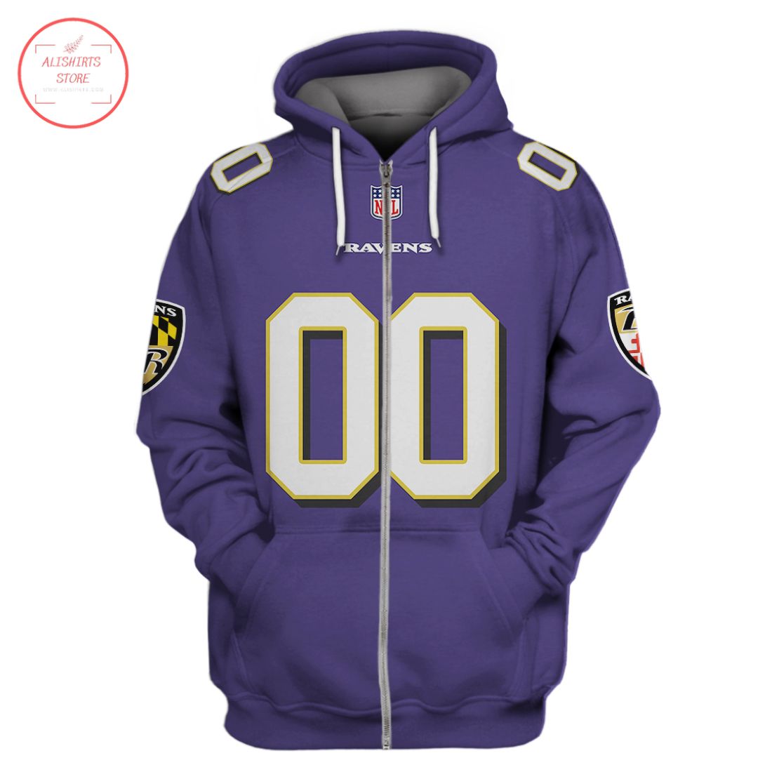 NFL Baltimore Ravens Personalized Purple Shirt and Hoodie
