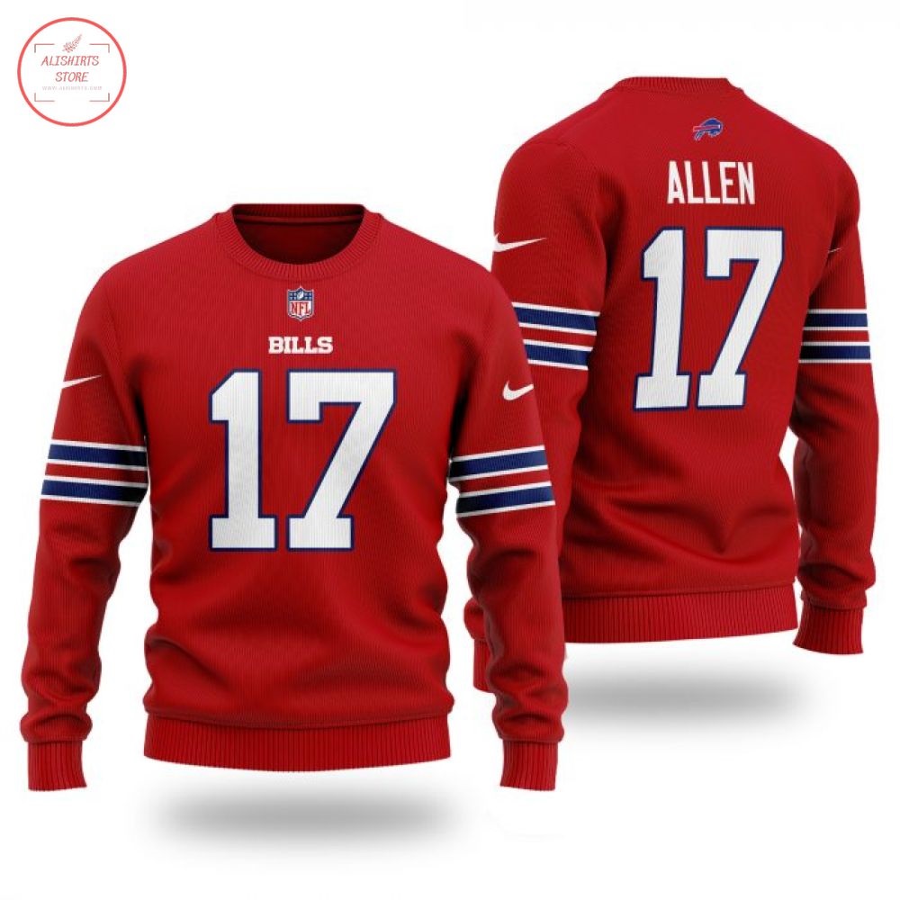 NFL Buffalo Bills 17 Allen Wool Sweater