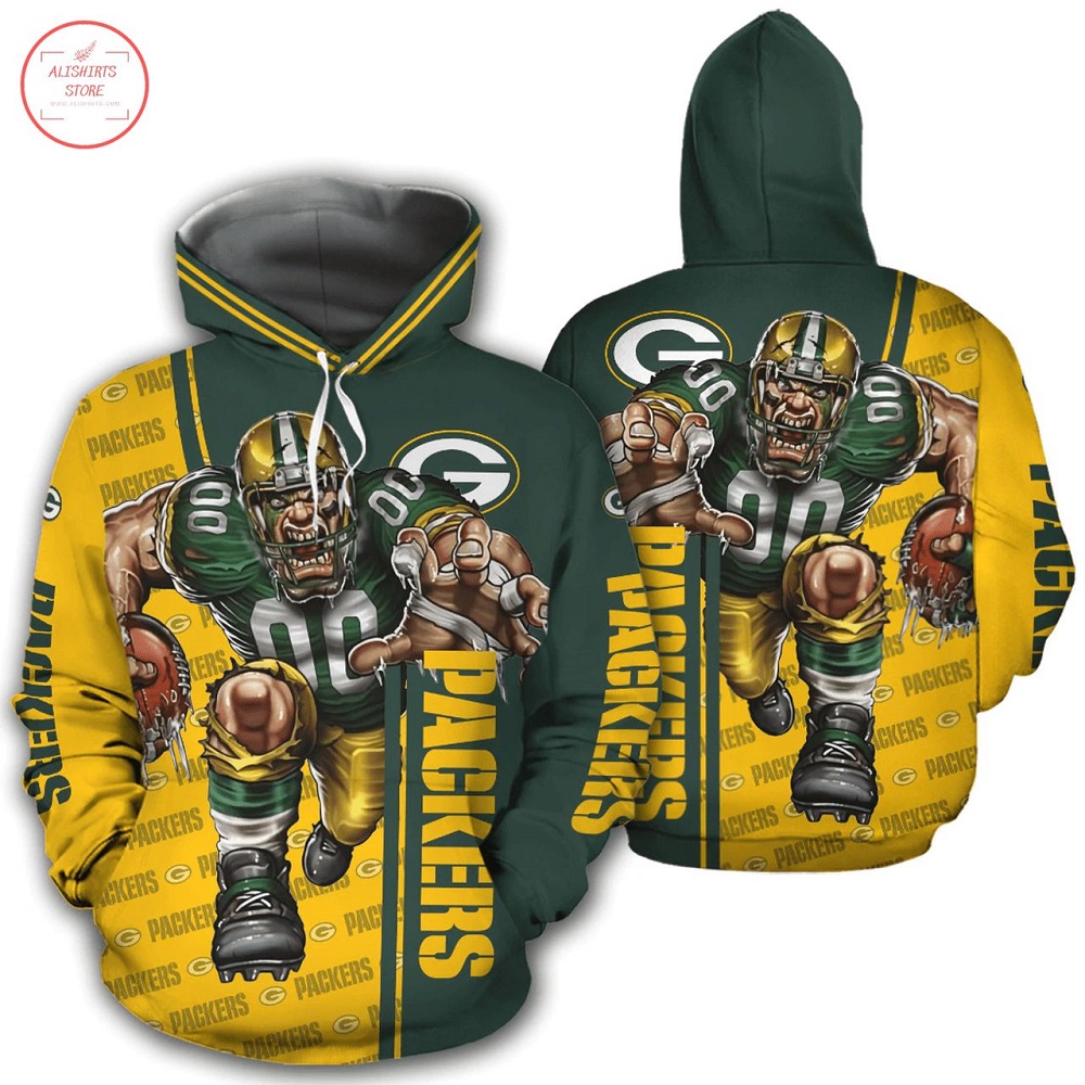 NFL Green Bay Packers Mascot design Hoodie 3D