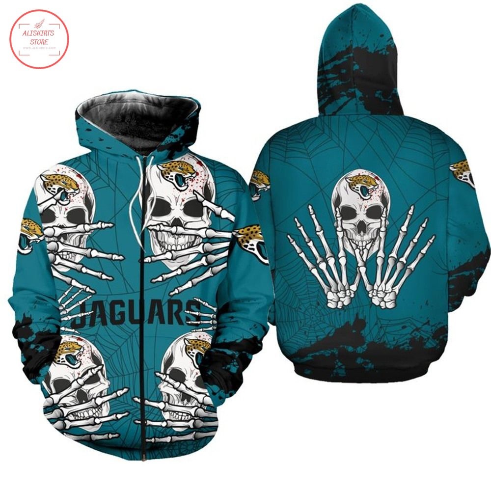 NFL Jacksonville Jaguars Skull Halloween Hoodie